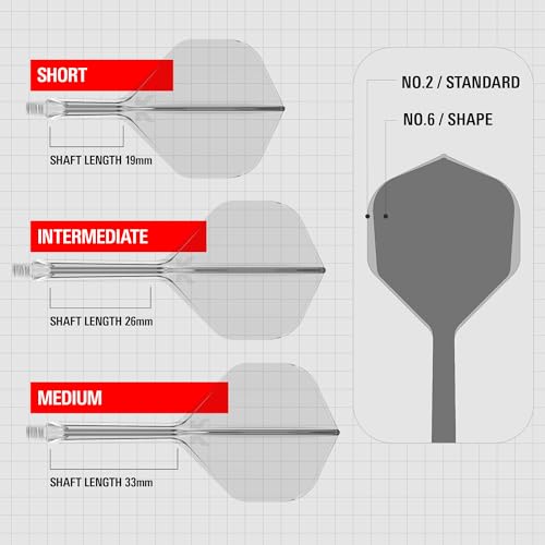TARGET Darts K Flex Integrated Dart Flights and Shafts, No.2 Clear (Intermediate) | Pack of 3 K-Flex – No2, Kflex All in One Moulded Dart Flight & Stem | Professional Dart Accessories - Image 3