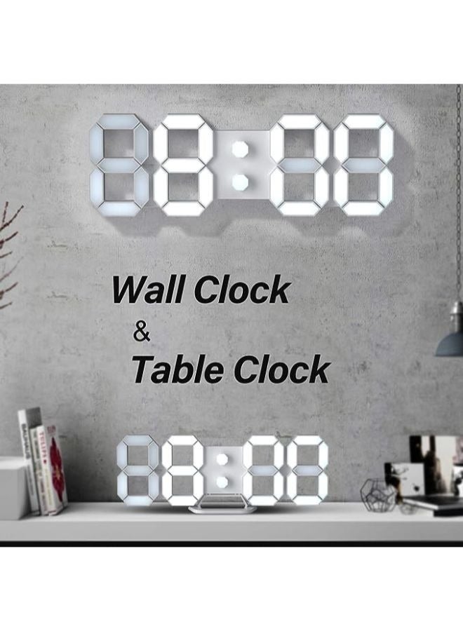 إيزي لايف ساعة مكتب رقمية LED، ساعات حائط للطاولة مقاس 9.7 بوصة، ساعة منبه لسطح المكتب قابلة للتعديل لمكتب وغرفة المعيشة المنزلية  - Image 4