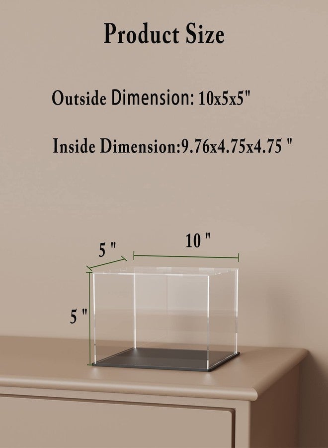 SVENJBB Acrylic Display Case, 10x5x5 Inch Acrylic Boxes for 1:24 Model Cars, Clear Display Cases with Matte Black Base and Lid - Image 4