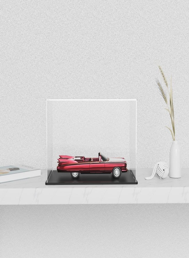 SVENJBB Acrylic Display Case, 10x5x5 Inch Acrylic Boxes for 1:24 Model Cars, Clear Display Cases with Matte Black Base and Lid - Image 3