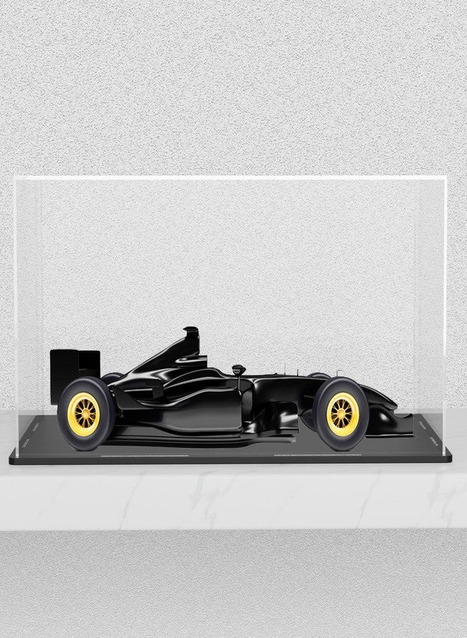 SVENJBB Acrylic Display Case, 10x5x5 Inch Acrylic Boxes for 1:24 Model Cars, Clear Display Cases with Matte Black Base and Lid - Image 1