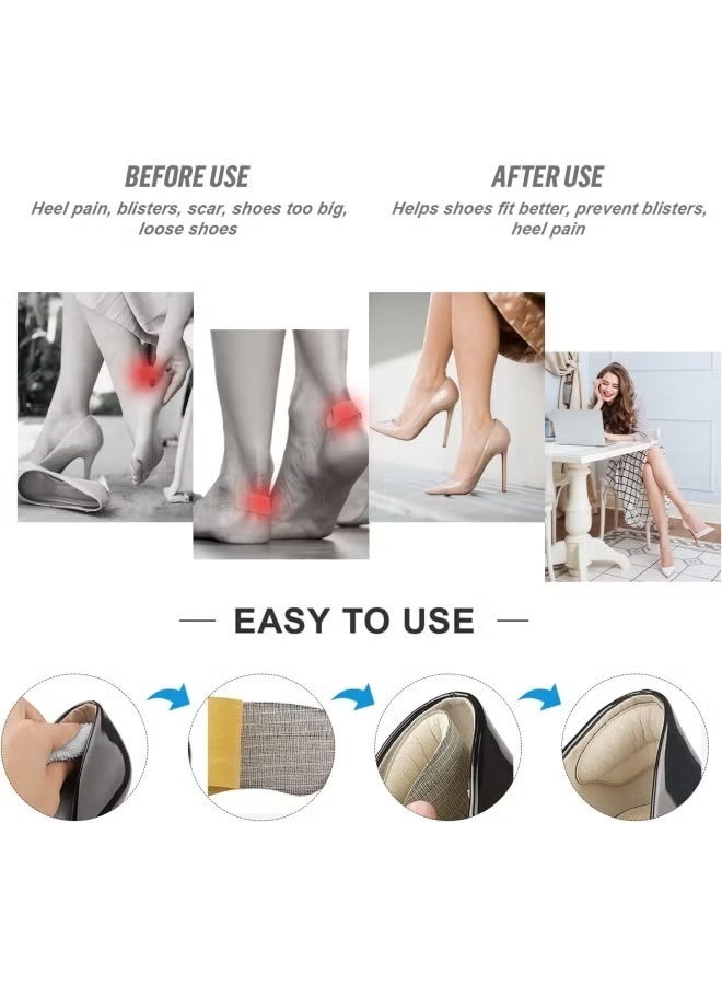 Hotop Heel Pads for Shoe That are Too Big, Inserts for Women, Heel Grips for Womens Mens, Protectors Cushion Liners for Blisters Loose Shoes, Comfort Fillers (6 Pairs) - Image 5