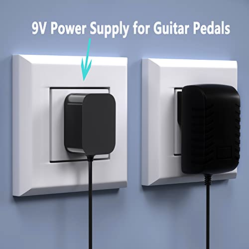 WUKUR Replacement for 9V Guitar Pedal Power Supply 9 Volt Power Supply for Guitar Pedals，1A Tip Negative with 5 Way Daisy Chain Power Cable - Image 5
