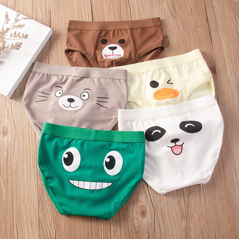 Boys Cotton Boxer Shorts Comfortable Kids Underwear BH096 full color 5 Pack 