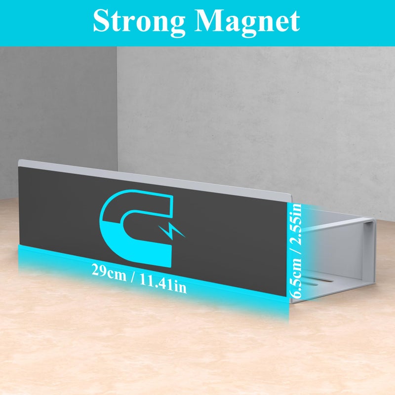 HuggieGems 4 Pack Magnetic Spice Storage Rack Organizer for Refrigerator and Oven, Gray Fridge Organizers and Storage - Image 3