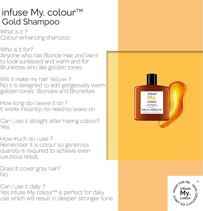 infuse my. colour شامبو إنفيوز ماي كولور نحاسي 250 مل عبوة واحدة - Image 3