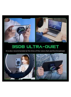 BLACK SHARK Magnetic Cell Phone Cooler, RGB Phone Cooling Fan Portable Lightweight Mobile Phone Cooling Fan, Phone Radiator with Larger Cooling Area for Phone/Tablet/IPad (Black)  - Image 2