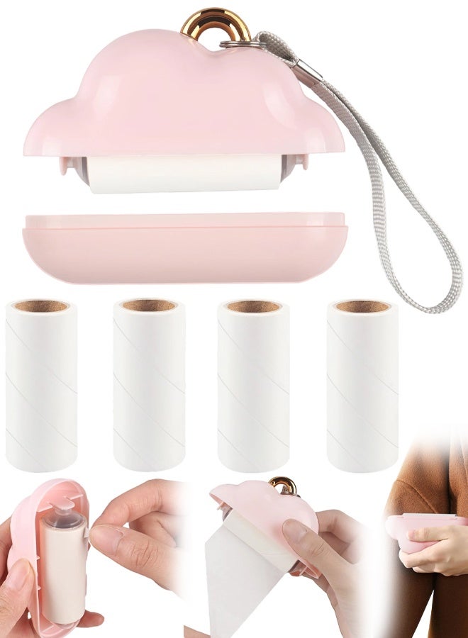 Mini Lint Roller Travel Size, Reusable Lint Roller For Travel, Clothes Hairballs Remover Portable Lint Roller For Clothes With 150 Sheets Refillable - Image 1