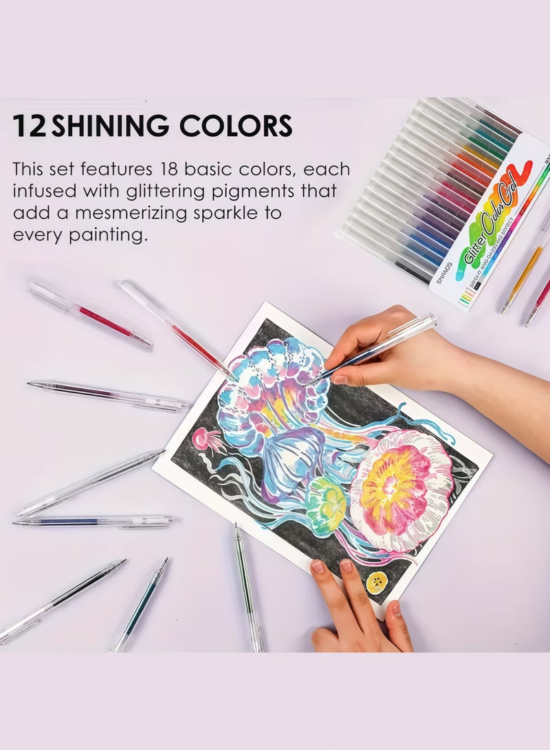 12-Pack Pastel Highlighting Pens - Round Tip Design, Smudge-proof and non-bleeding, ideal for diaries, journals, study materials, and office supplies. - Image 2