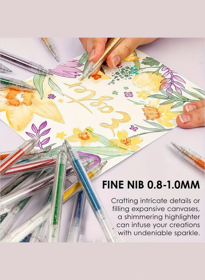 12-Pack Pastel Highlighting Pens - Round Tip Design, Smudge-proof and non-bleeding, ideal for diaries, journals, study materials, and office supplies. - Image 5