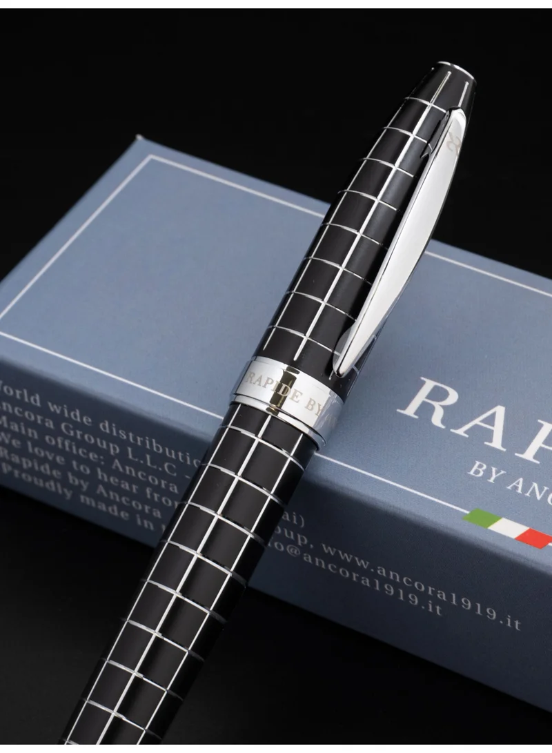 Ancora Rapide Classic Zeppelin Black Ballpoint Pen – Limited Edition, Italian Craftsmanship