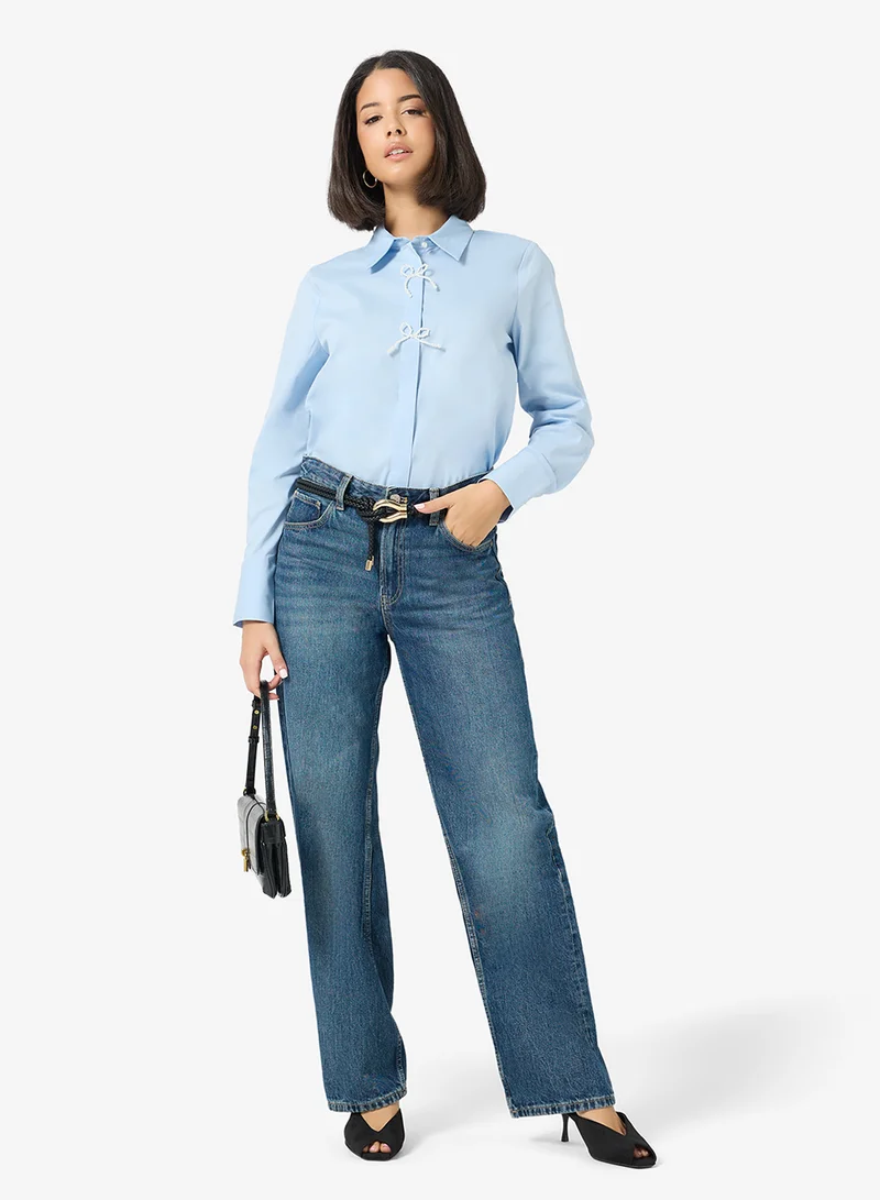Only  Casual Long Sleeve Pearl Shirt for Women | Best Price UAE