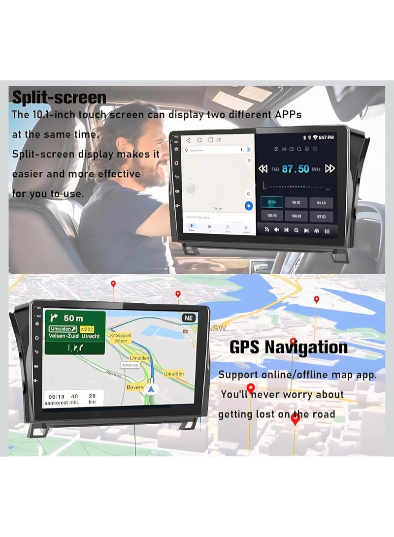 Car Stereo Android 13 for Toyota Tundra 2007–2013 / Sequoia 2008–2018, 10.1 Inch Touch Screen Car Radio, 2+32GB, Wireless CarPlay, GPS Navigation, Wi-Fi, Bluetooth, Mirror Link, Steering Wheel Control - Image 3