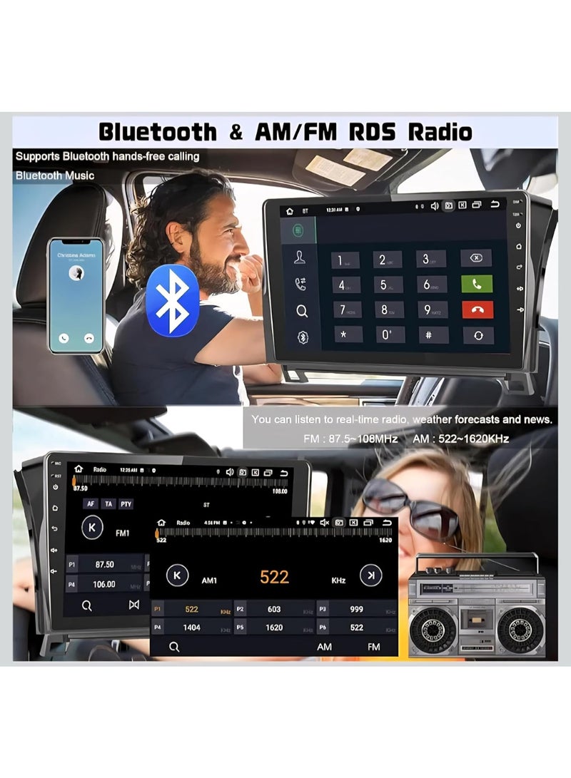 Car Stereo Android 13 for Toyota Tundra 2007–2013 / Sequoia 2008–2018, 10.1 Inch Touch Screen Car Radio, 2+32GB, Wireless CarPlay, GPS Navigation, Wi-Fi, Bluetooth, Mirror Link, Steering Wheel Control - Image 4