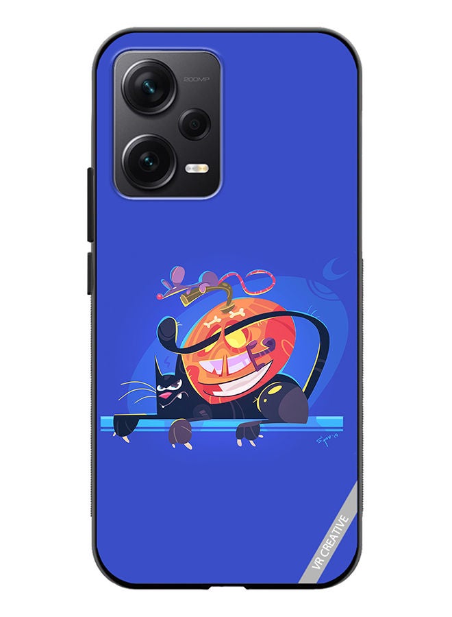 VR CREATIVE Protective Case Cover For Xiaomi Redmi Note 12 Discovery Halloween Cat Design Multicolour - Image 1
