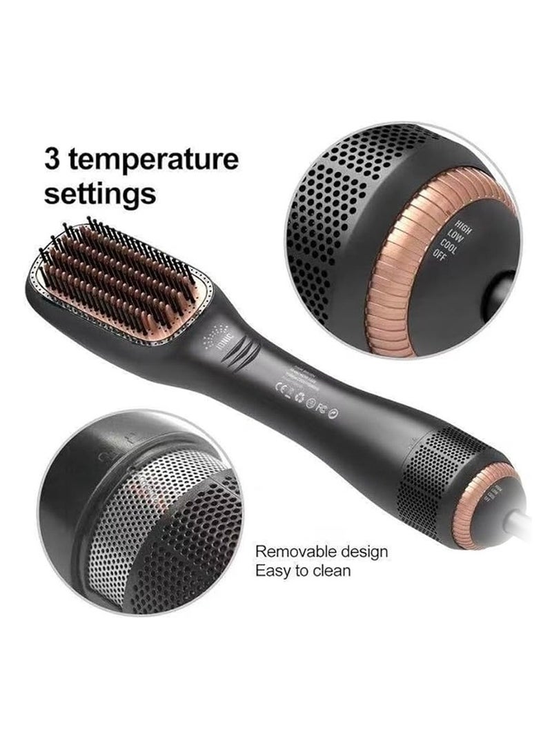 Denx Hot Air Brush For Styling, Straightening, Thickening And Drying Hair, Power 1200-1500 Watts With 3 Speeds - Image 2