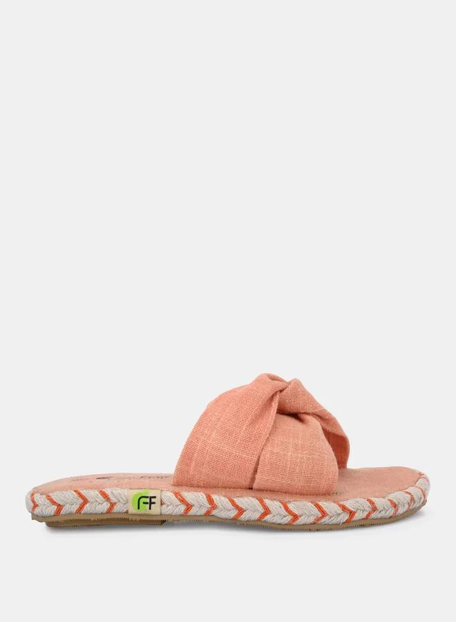 Fresh Feet Fresh Feet Twist Strap Open Toe Flat Sandal