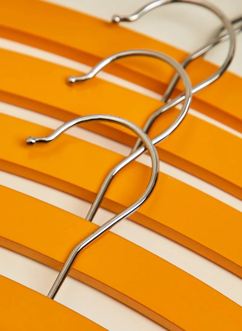 Hema 5 Pack Yellow Wooden Hangers