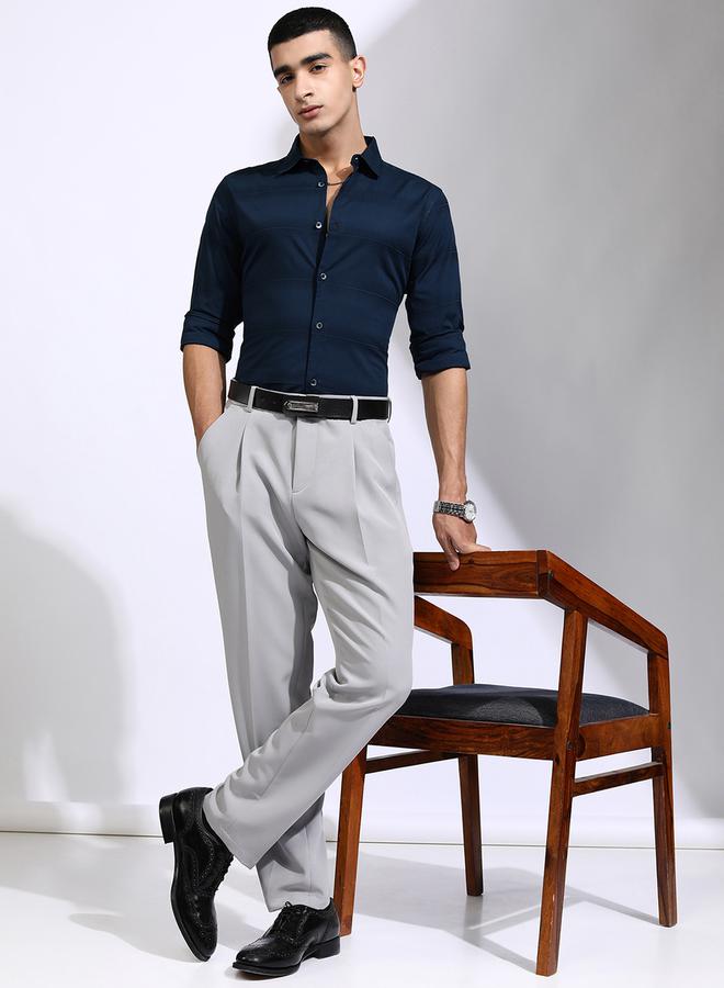 HIGHLANDER Striped Slim Fit Collared Shirt - Image 2