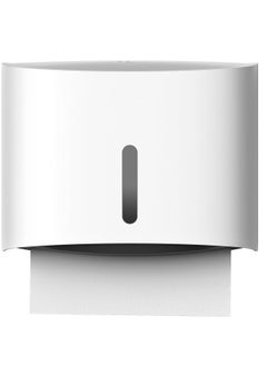 KASTWAVE ommercial Paper Towel Dispenser Wall Mount Paper Towel Holder Large Capacity C Fold Hand Towel Dispenser Bathroom Tissue Dispenser (White)  - Image 1