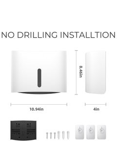 KASTWAVE ommercial Paper Towel Dispenser Wall Mount Paper Towel Holder Large Capacity C Fold Hand Towel Dispenser Bathroom Tissue Dispenser (White)  - Image 4