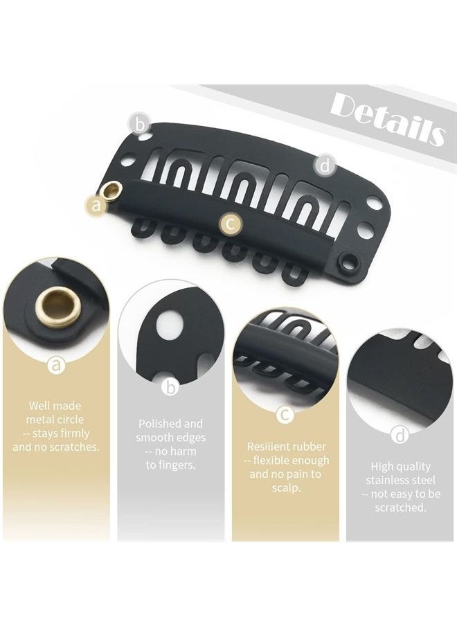 Dreamlover Wig Clips to Secure Wig, Clips for Hair Extensions, 6 Teeth, 30 Pieces  - Image 3