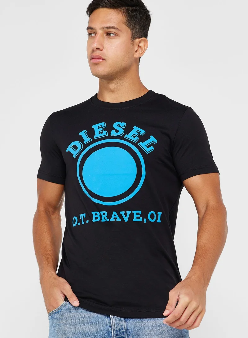 DIESEL Logo Crew Neck T-Shirt