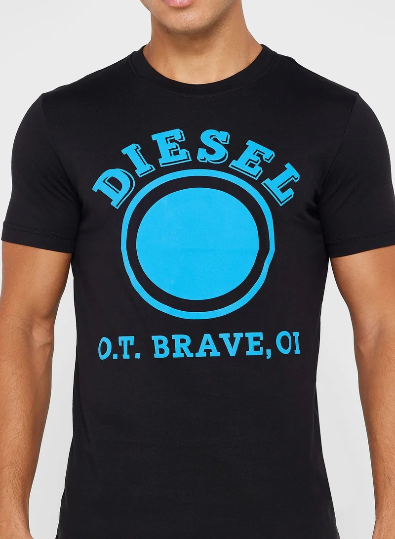 DIESEL Logo Crew Neck T-Shirt