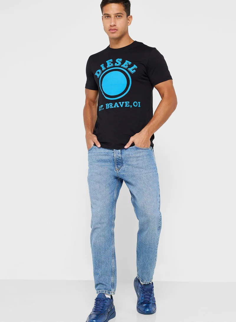 DIESEL Logo Crew Neck T-Shirt