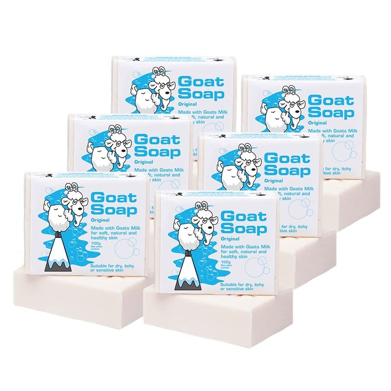 Goat Soap Value Six Packs for Soft Natural and Healthy Skin Goats Milk Body Soap Bar 6 x 100g 35oz Bars Original