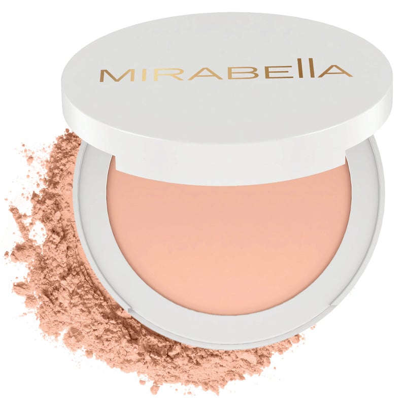 Mirabella Invincible For All Pure Pressed Foundation Buildable Mineral Blurring Setting Powder for All Skin Types HD Matte Finishing Powder Tan T11