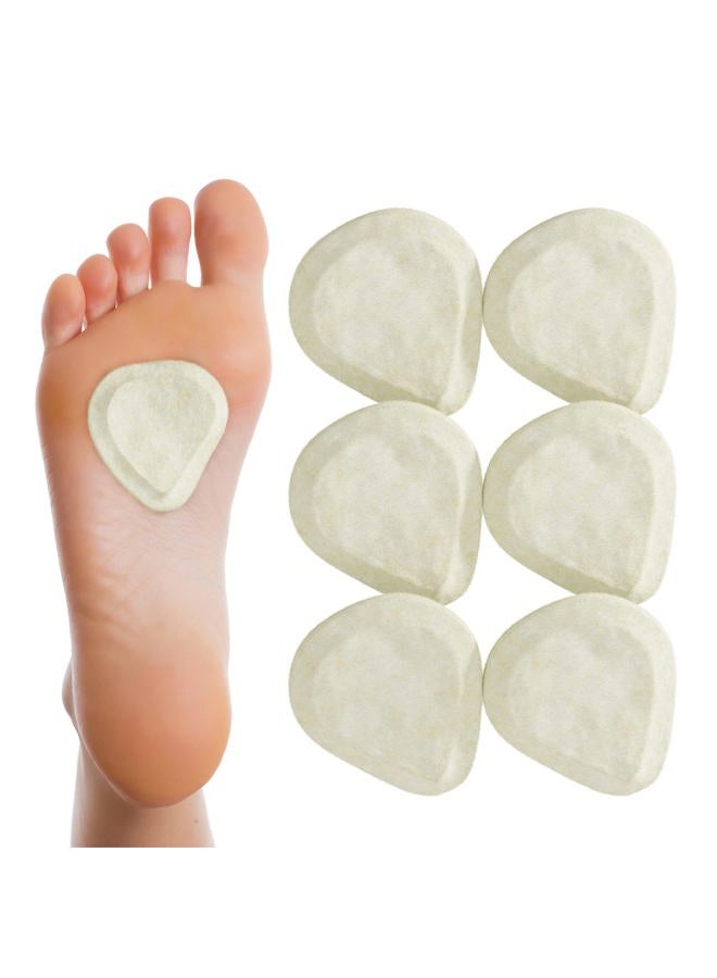 MARS WELLNESS Metatarsal Felt Foot Pad Skived Cut - 6 Pairs - 1/8" Thick - Image 1