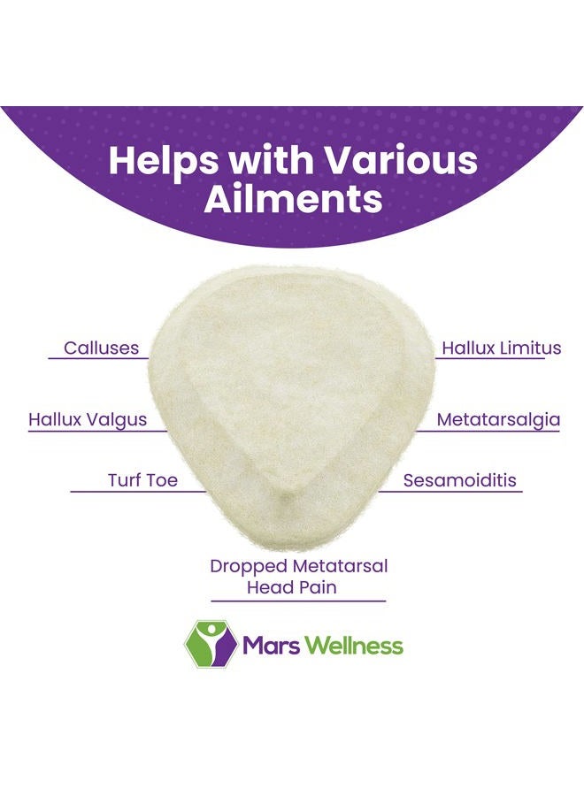 MARS WELLNESS Metatarsal Felt Foot Pad Skived Cut - 6 Pairs - 1/8" Thick - Image 5