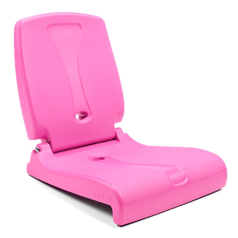 Step2 Folding Flip Seat, Lightweight Portable Outdoor Chair for Poolside, Camping, Beach, Boats, Tailgates, Durable Ground Chair with Back Support for Adults, Bright Pink - Image 1