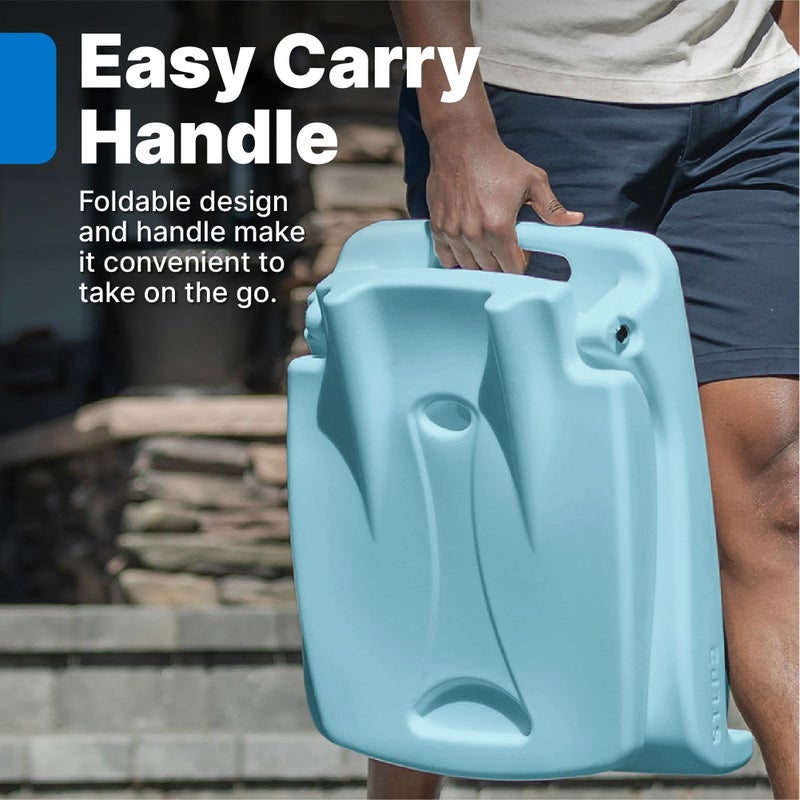 Step2 Folding Flip Seat, Lightweight Portable Outdoor Chair for Poolside, Camping, Beach, Boats, Tailgates, Durable Ground Chair with Back Support for Adults, Bright Pink - Image 5