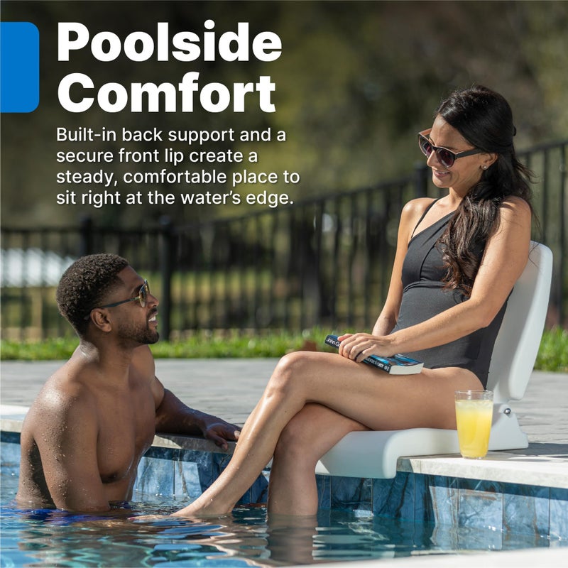 Step2 Folding Flip Seat, Lightweight Portable Outdoor Chair for Poolside, Camping, Beach, Boats, Tailgates, Durable Ground Chair with Back Support for Adults, Bright Pink - Image 2