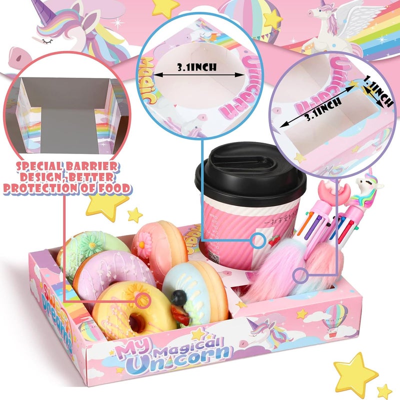 Marsui 20 Pcs Unicorn Popcorn Boxes Movie Night Trays Hold Popcorn Candy Food Drink Birthday Party Supplies Snack Treat Box Cookie Container - Image 4