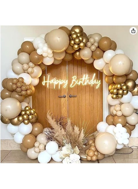 185 pcs Platinum Balloon Wreath Arch Set, Birthday Wedding Party Background Decoration