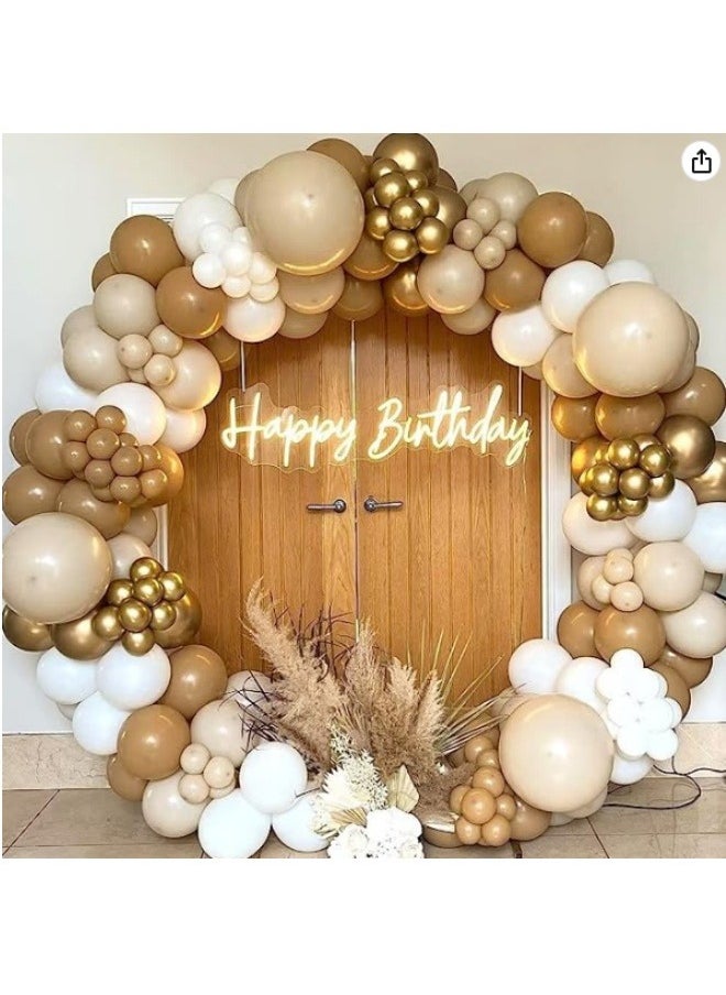 185 pcs Platinum Balloon Wreath Arch Set, Birthday Wedding Party Background Decoration