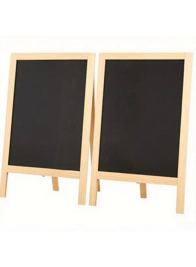 2pcs Large Double Sided Foldable Standing Easel Display Board With Wood Frame - Image 2