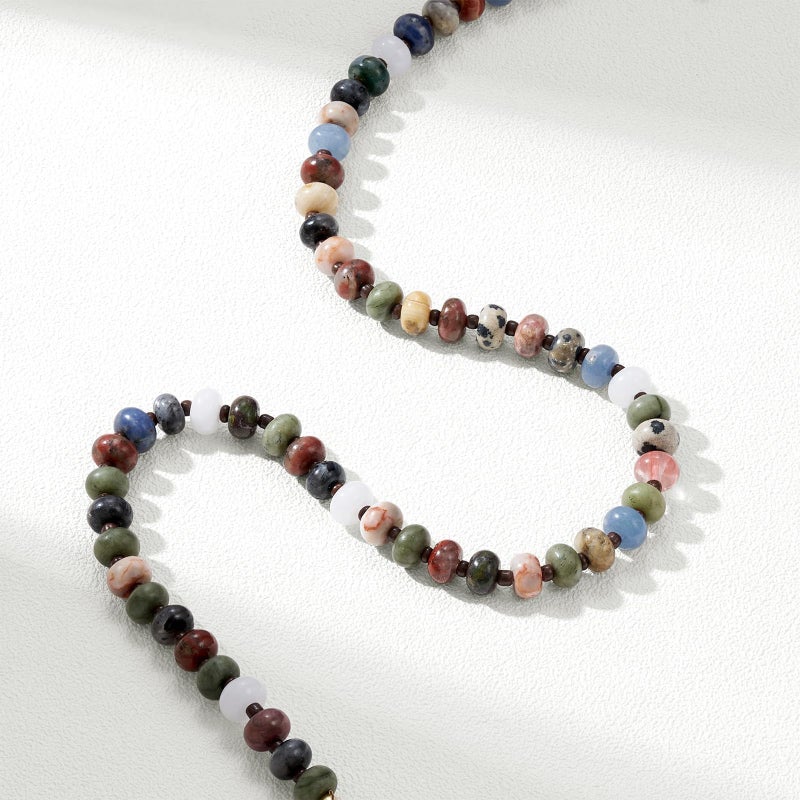 KissYan Beaded Necklaces for Women, Gemstone Bead Boho Choker, Natural Stone Handmade Fashion Autumn Winter Jewelry Gifts Silent Jungle - Image 5