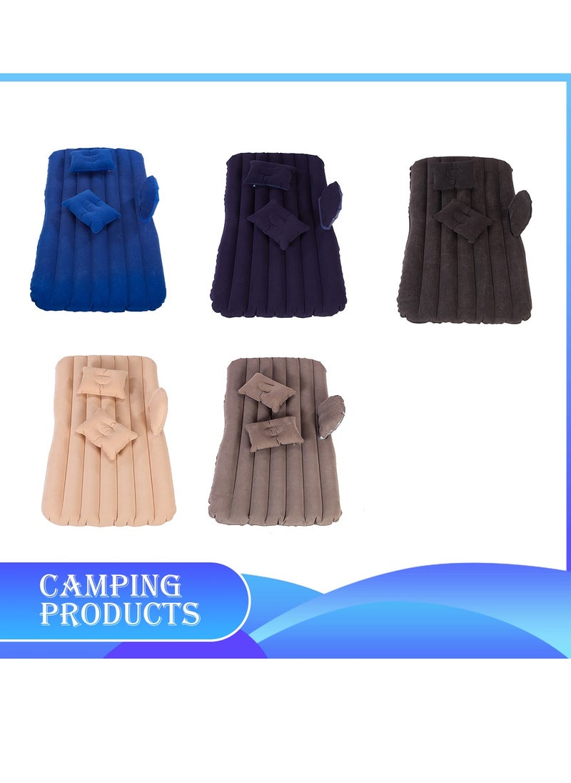 Manful Inflatable Mattress with Pump Portable Outdoor Air Mattress Foldable Single Thickened Flocking Mattress for Outdoor and Home  - Image 5
