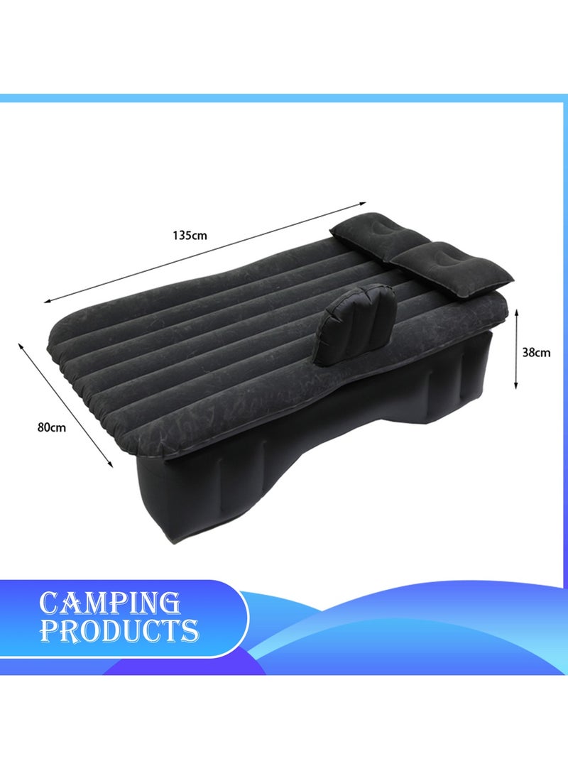 Manful Inflatable Mattress with Pump Portable Outdoor Air Mattress Foldable Single Thickened Flocking Mattress for Outdoor and Home  - Image 4