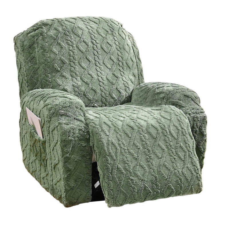 Eco-Ancheng Recliner Slipcovers 4-Pieces Recliner Chair Covers Lazy Boy Chair Covers Stretch Recliner Couch Covers Fitted Non Slip Reclining Slipcovers Furniture Protector for Recliner with Pocket,t30 - Image 1