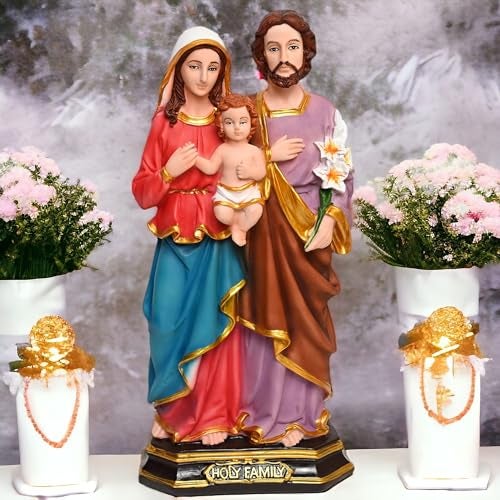 KariGhar® The Holy Family Catholic Idol Perfect for Altar/Prayer Room/Decoration & Gifting 12 Inch, Multicolor, Religious - Image 1