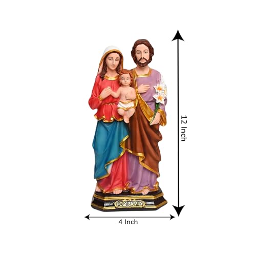 KariGhar® The Holy Family Catholic Idol Perfect for Altar/Prayer Room/Decoration & Gifting 12 Inch, Multicolor, Religious - Image 2