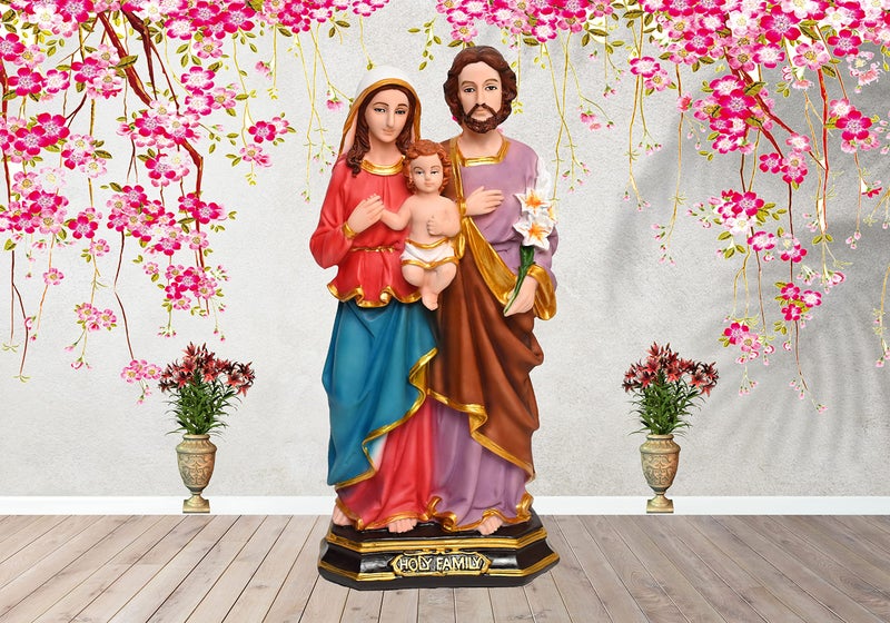KariGhar® The Holy Family Catholic Idol Perfect for Altar/Prayer Room/Decoration & Gifting 12 Inch, Multicolor, Religious - Image 5