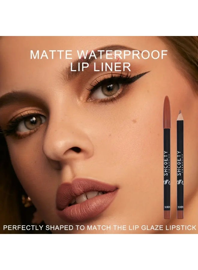 SHCOETY 12pcs Matte Waterproof Lip Liner Pencils, Long-Lasting Non-Stick, Diverse Shades - Image 5