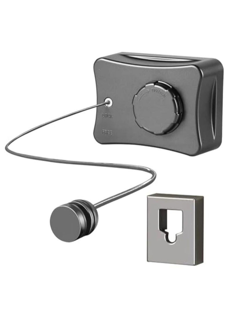 Retractable Clothesline Outdoor, Wall Mounted Drying Rack Clothesline Indoor, 16.7 Ft Stainless Steel Wire Single Clothes Lines, Hanging Clothes line for Balcony, Bathroom, Courtyards, Laundry Rooms（Gunmetal Gray） - Image 1