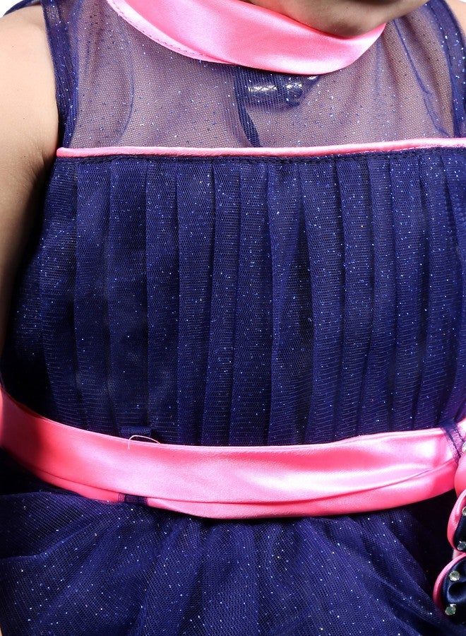 First Kids Step FARETO Girl's Frock (1232_Blue_2-3 Years) - Image 4